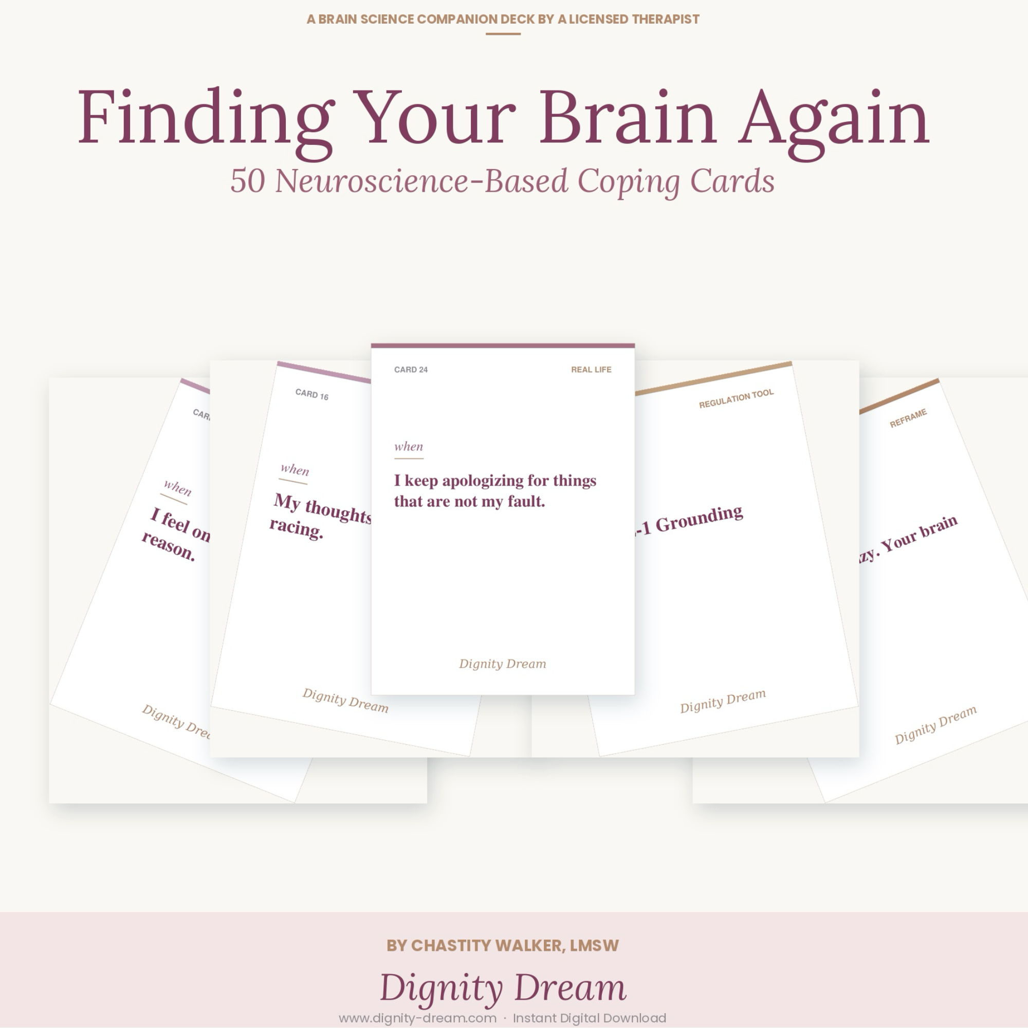 50 Neuroscience-Based Coping Cards-PDF - DignityDream